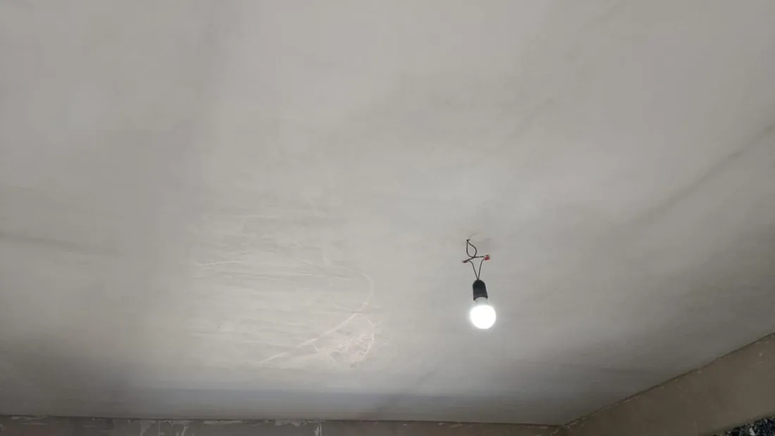 Detalhe do acabamento em gesso