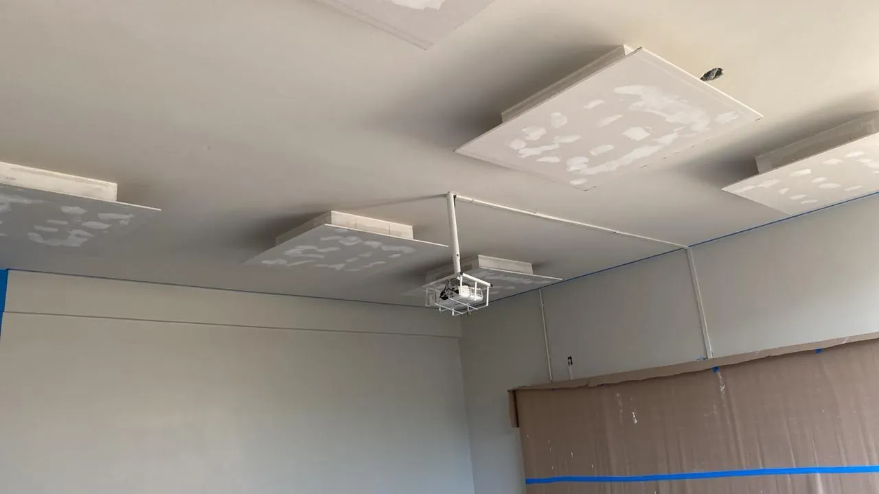 Forro de gesso rebaixado finalizado